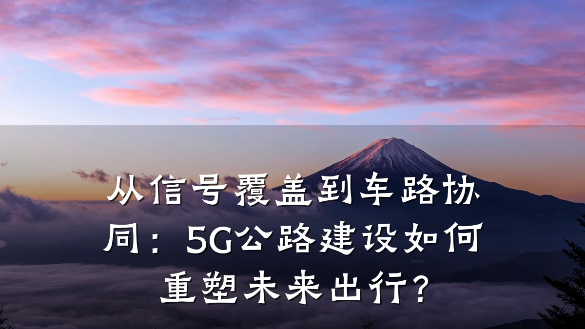 从信号覆盖到车路协同：5G公路建设如何重塑未来出行？