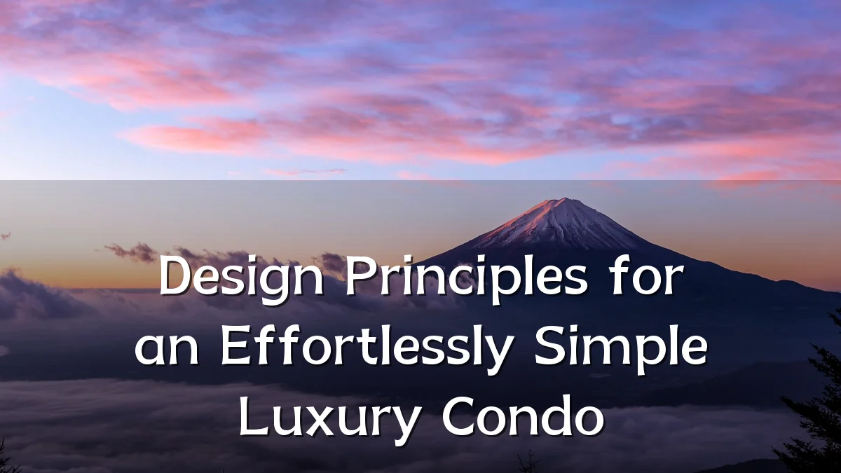 Design Principles for an Effortlessly Simple Luxury Condo