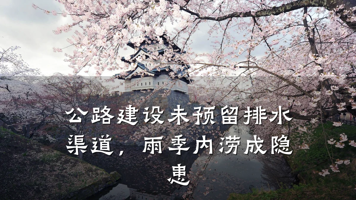 公路建设未预留排水渠道,雨季内涝成隐患