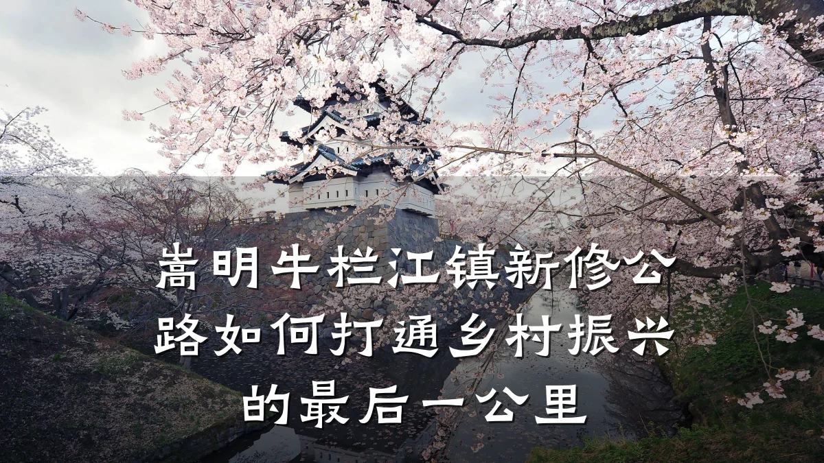 嵩明牛栏江镇新修公路如何打通乡村振兴的最后一公里