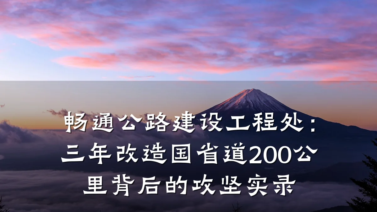 畅通公路建设工程处：三年改造国省道200公里背后的攻坚实录