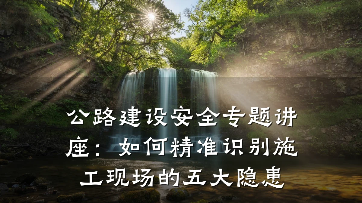 公路建设安全专题讲座：如何精准识别施工现场的五大隐患