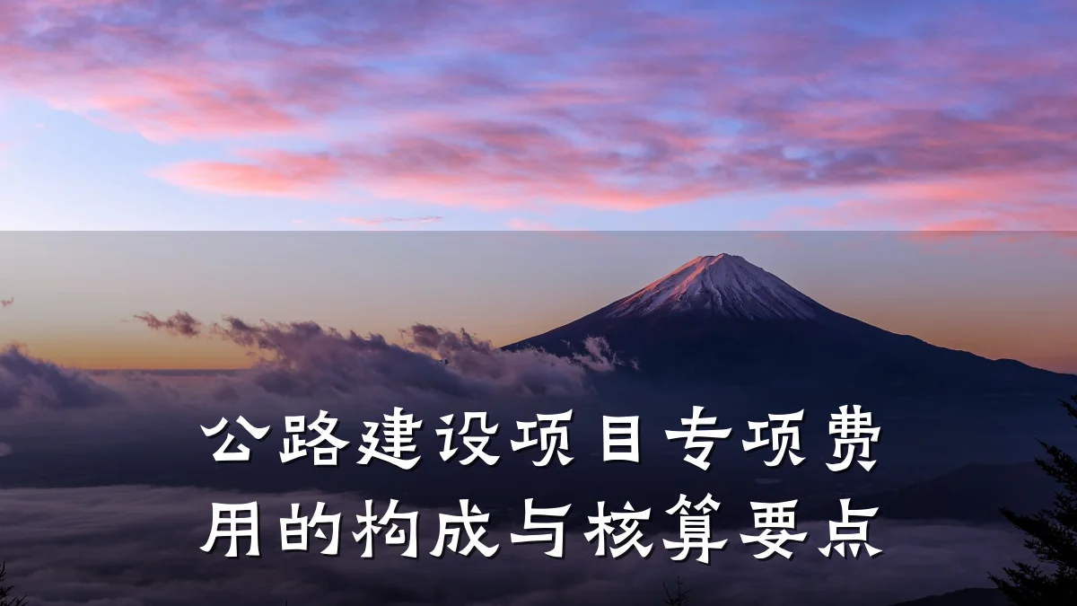 公路建设项目专项费用的构成与核算要点
