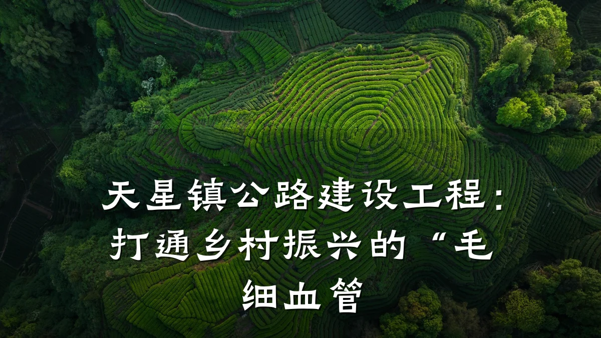天星镇公路建设工程:打通乡村振兴的“毛细血管