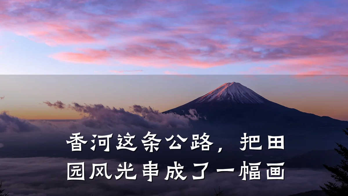 香河这条公路，把田园风光串成了一幅画