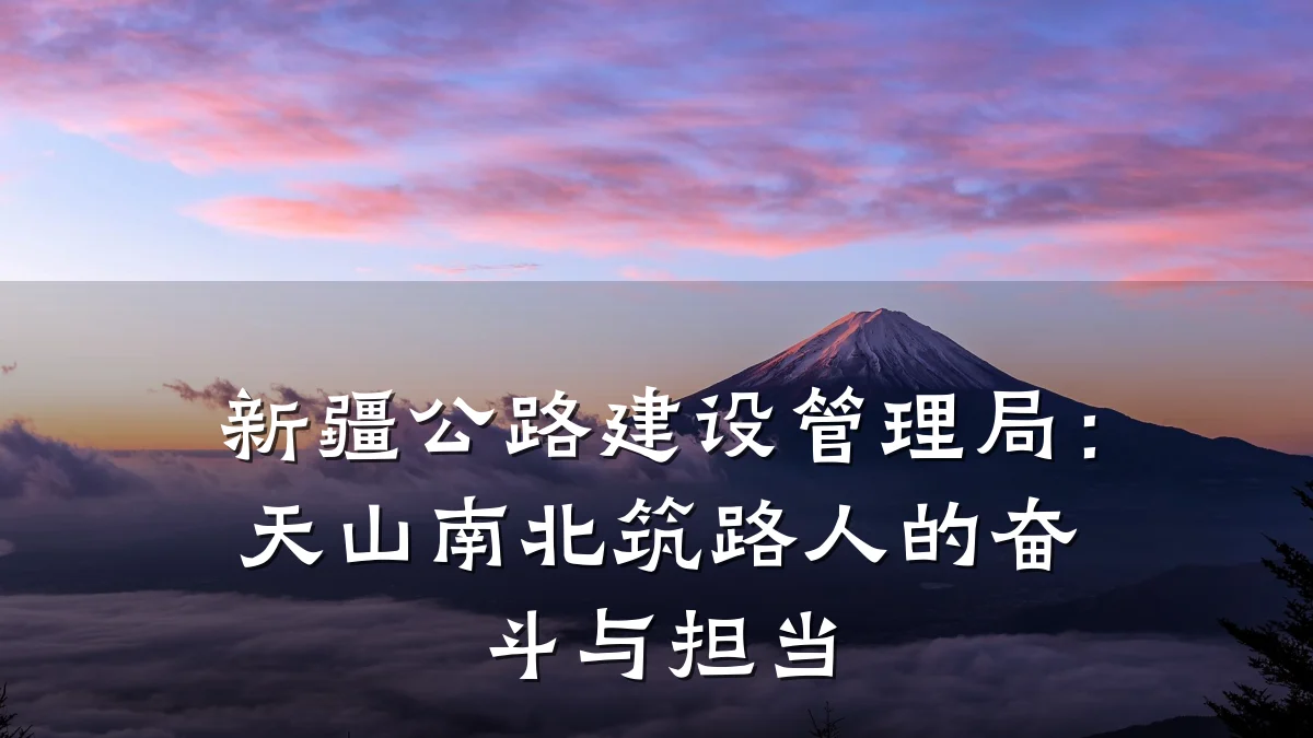 新疆公路建设管理局:天山南北筑路人的奋斗与担当