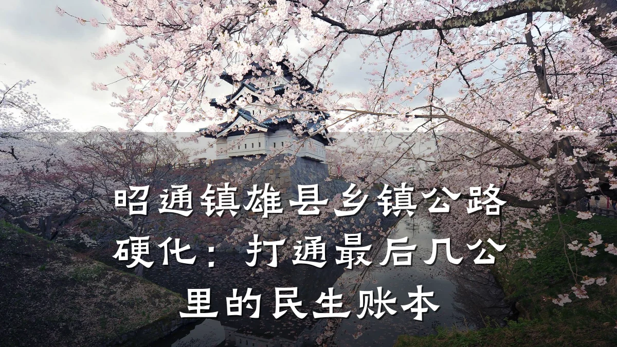 昭通镇雄县乡镇公路硬化:打通最后几公里的民生账本